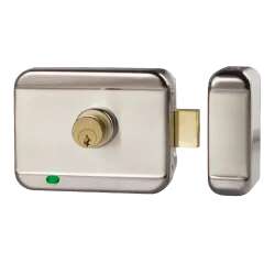 Serrure électrique applique 6000 N à émission 12-24V DC cylindre
