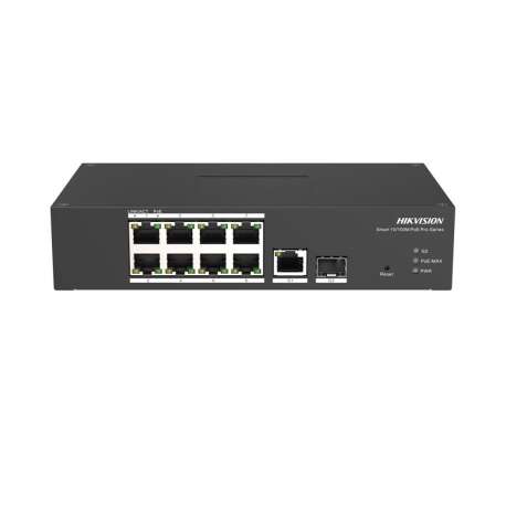 Switch 8 ports PoE 10/100Mbit et Uplink 1 x RJ45 - Manageable L2