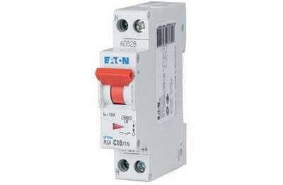 Disjoncteur phase+neutre PLG 10A courbe C 4.5 kA - EATON