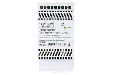 Alimentation RAIL DIN 3M 230V AC/12V DC / 5A (HE)