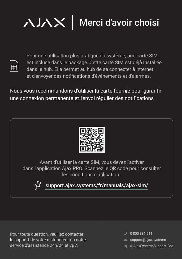 Carte SIM M2M AJAX