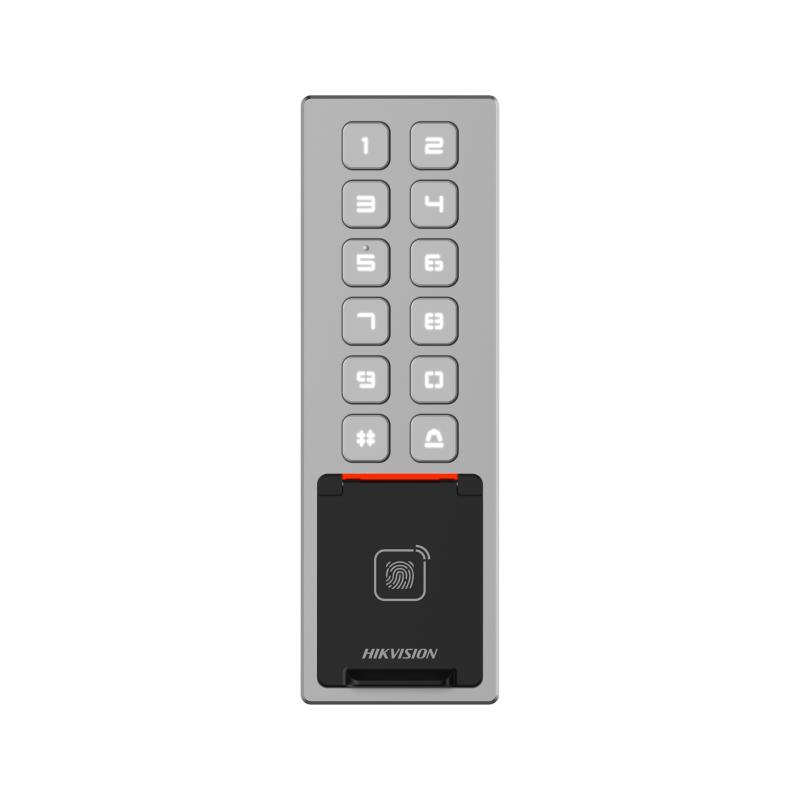 Terminal de contrôle d’accès Mifare et code, Web serveur, App, IP65 et IK08