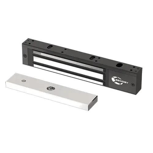 Ventouse applique noire - 300 daN - 12-24V DC - contact