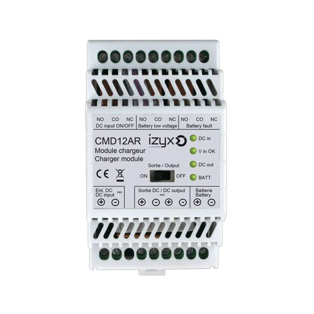 Module chargeur Rail Din 3M pour PSDX12 avec 3 infos techniques