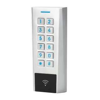 Lecteur clavier 13,56 Mhz -sortie relais- électronique déportéeMétal IP64