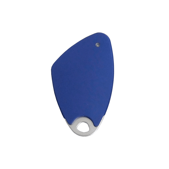 Badge 13.56Mhz électronique mains-libres insert alu gravé bleu x10