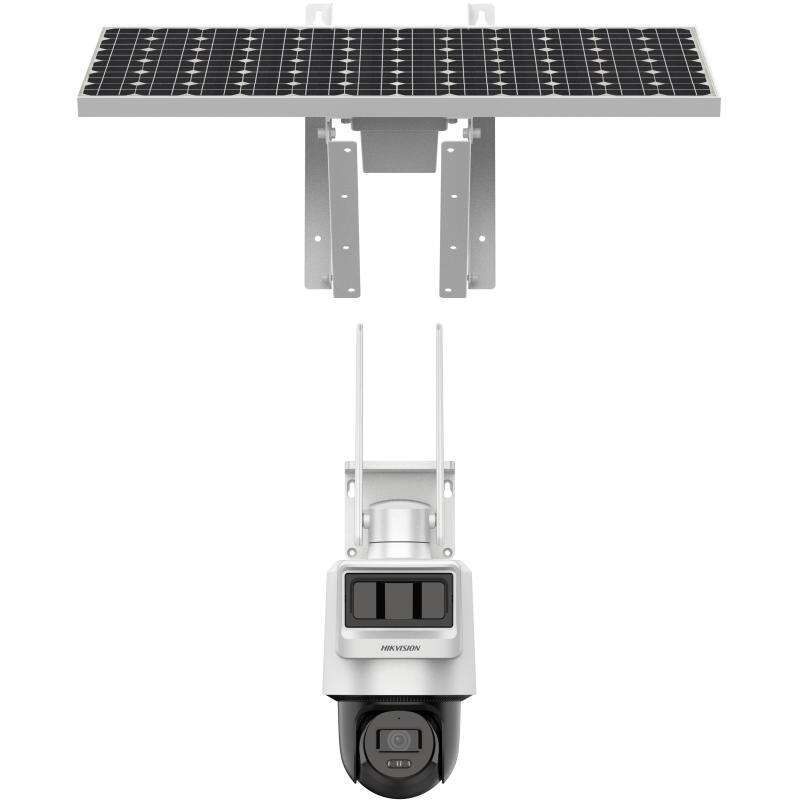 Dôme PT IP 4MP Obj 2.8mm IR30M IP66 avec panneau solaire