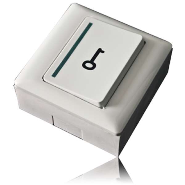 Bouton poussoir encastré + boitier saillie  90x90mm