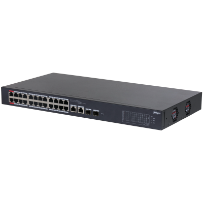 Switch 24 ports PoE 10/100 mbit/s et UPLINKCombo 2X RJ45 /SFP- Cloud manageable