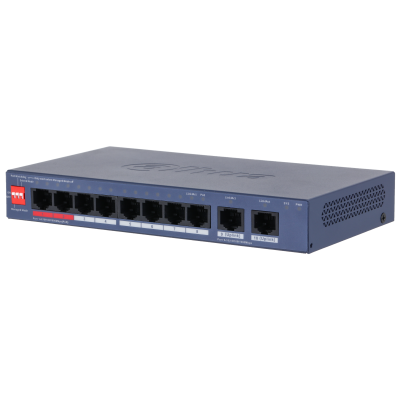 Switch 8 ports PoE Gbit + uplink 2 x RJ45 Gbit - Cloud manageable