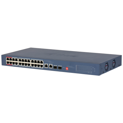 Switch 24 ports PoE 10/100 mbit/s et UPLINKCombo 2X RJ45 /SFP- Cloud manageable