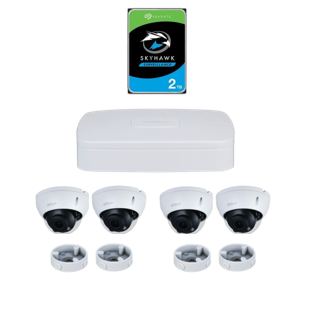 Pack NVR 4 voies + dome 2MP