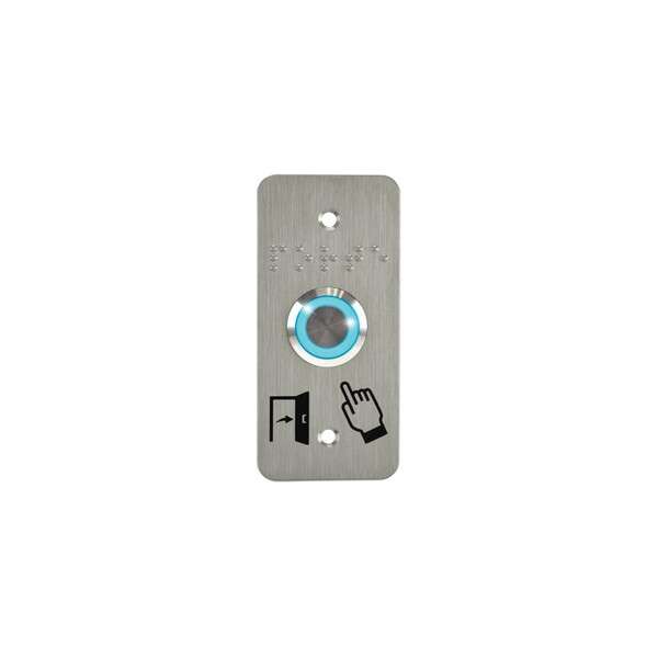 Bouton poussoir acier inoxydable sur plaque