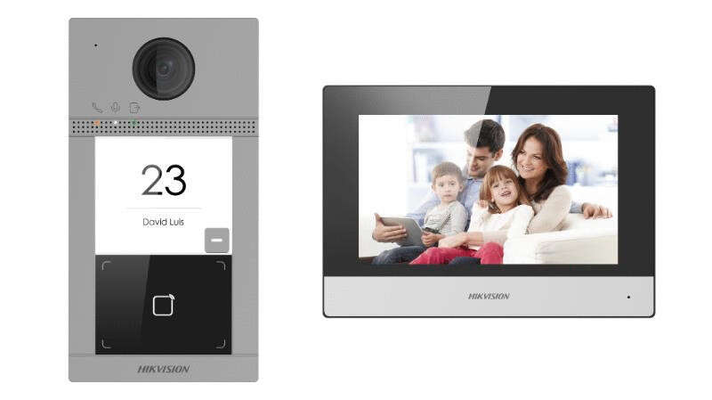 Kit interphone vidéo villa 1 bouton d'appel 4 ports PoE + switch
