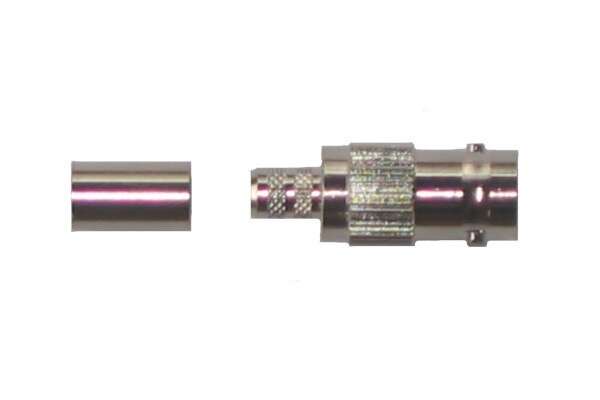 Fiche BNC Femelle droite à sertir pour KX6 et RG59