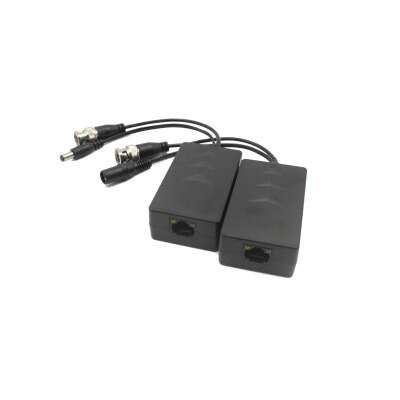 Paire de Balun BNC + Alim sur RJ45 compatible HDCVI jusqu'à