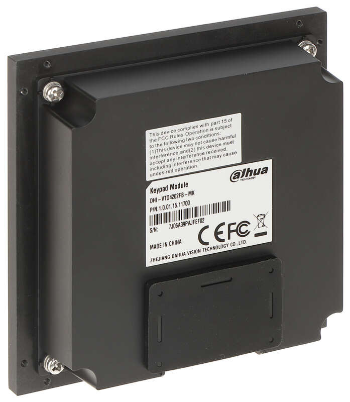 Module clavier NOIR pour platine VTO4202F