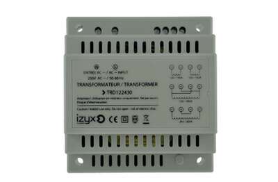 Transformateur rail Din 230V AC / 12/24V AC / 40 VA (3,3A / 1,65A) / 5 modules
