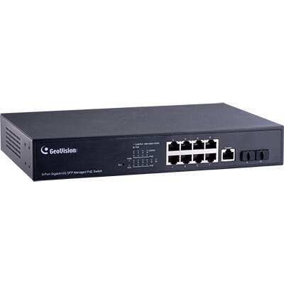 Switch 8 ports PoE Gbit + 2 x SFP Gbit et 1 RJ45 Gbit - Web manageable
