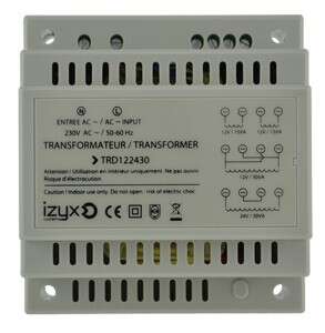 TRANSFORMATEUR RAIL DIN 230V AC / 12/24V AC / 30VA (2,5/1,25