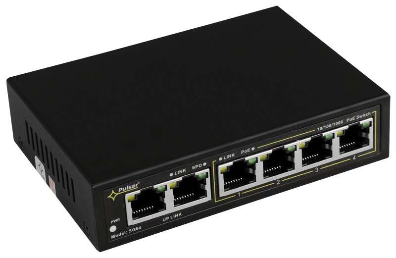Switch 6-port SG64 destiné aux 4 caméras IP