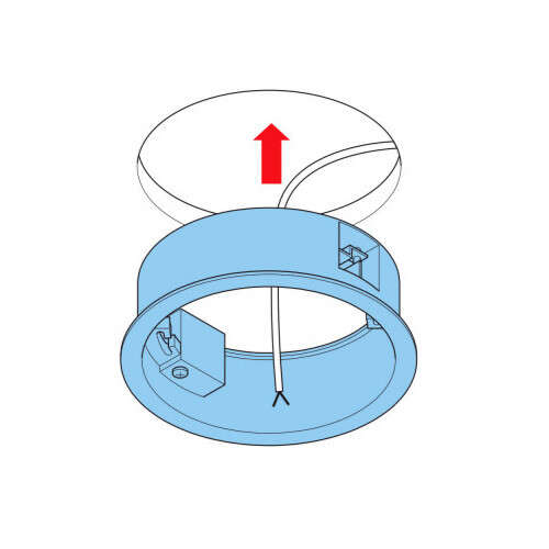 Boitier de montage (fixation type serre-joint) pour faux-plafond