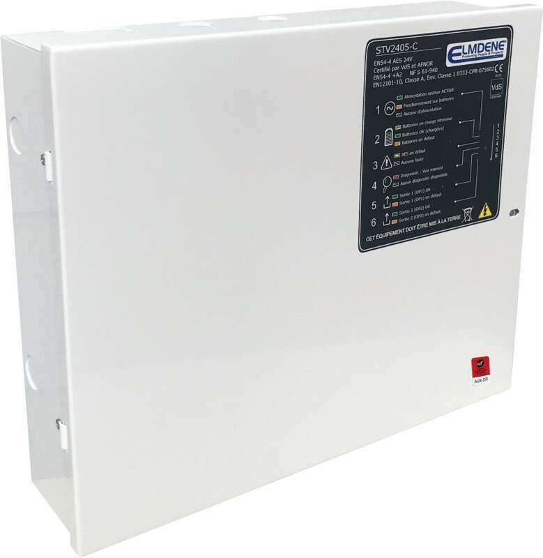AES ELMDENE 24V-1A 300x240x60 (inclus 2x12V-1.2AH)