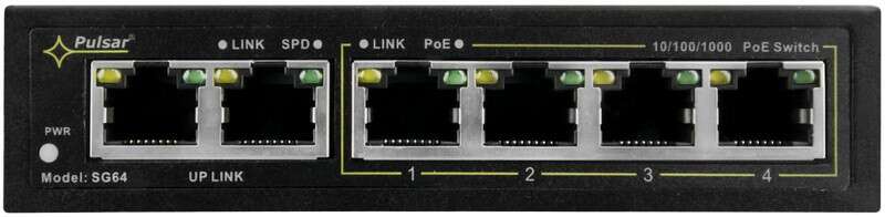Switch 6-port SG64 destiné aux 4 caméras IP