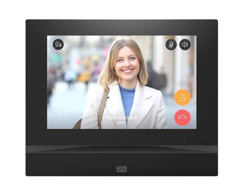 Moniteur de réception Indoor View noir HD  7" 12Vdc PoE 193x157x5