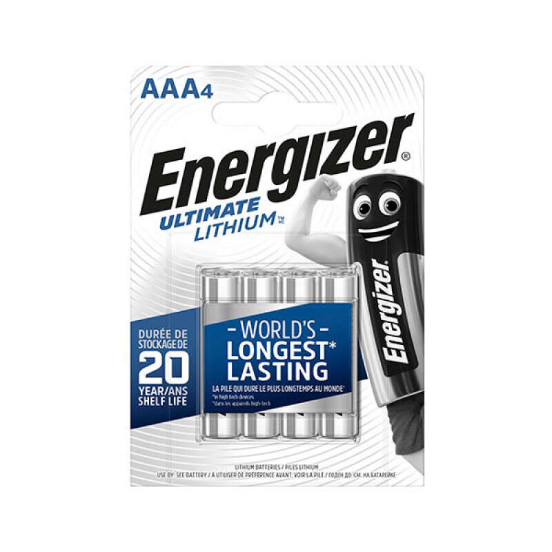 1 blister de 4 piles Lithium 1.5V AAA