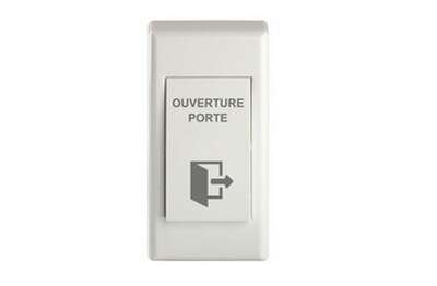 Bouton poussoir étroit pour pose en applique