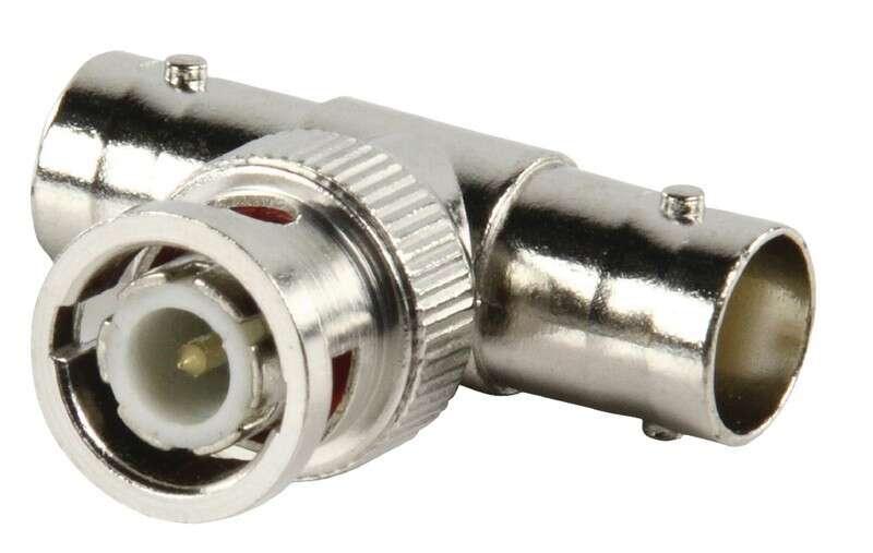 Adaptateur en T, BNC mâle vers 2 BNC femelle