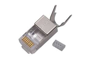 CONNECTEUR RJ45 FTP CAT6 2x4C 1.45/8 Boite 50 PC