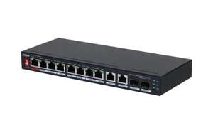 Switch 8 ports PoE 10/100 Mbps + uplink combo  2 x RJ45 et 2X SFP Gbit