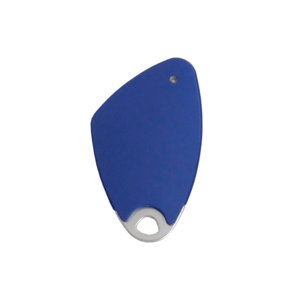Badge 13.56Mhz électronique mains-libres insert alu gravé bleu x10