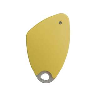 Badge électronique Mifare mains-libres insert alu gravé JAUNE