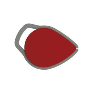 Badge 13.56Mhz Mifare Desfire Light - insert inox gravé - Rouge
