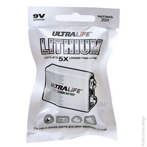 Visuel du produit Pile lithium U9VLJPFP ULTRALIFE 9V 1.2Ah