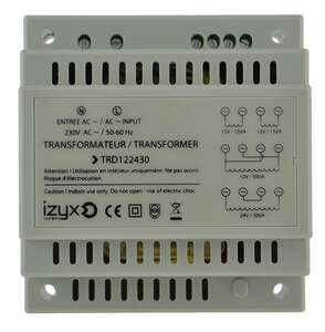 Visuel du produit TRANSFORMATEUR RAIL DIN 230V AC / 12/24V AC / 30VA (2,5/1,25