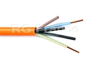 Câble PYRO anti feu 2x1,5 classé CR1 C1 orange en 100m