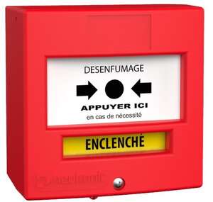 Déclencheur manuel rouge 1 contact pour désenfumage