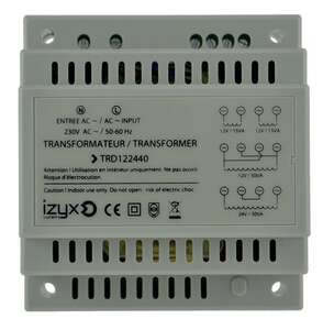 Visuel du produit Transformateur rail Din 230V AC / 12/24V AC / 40 VA (3,3A / 1,65A) / 5 modules