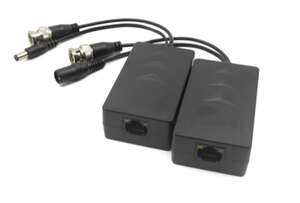 Paire de Balun BNC + Alim sur RJ45, compatible HD-CVI 720 et 1080p
